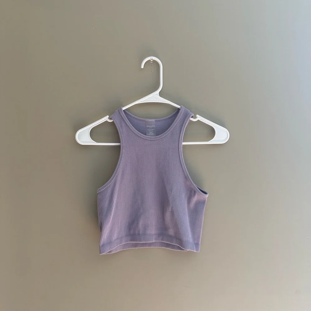 Lavender Ribbed Tank Top - Picture 1 of 4